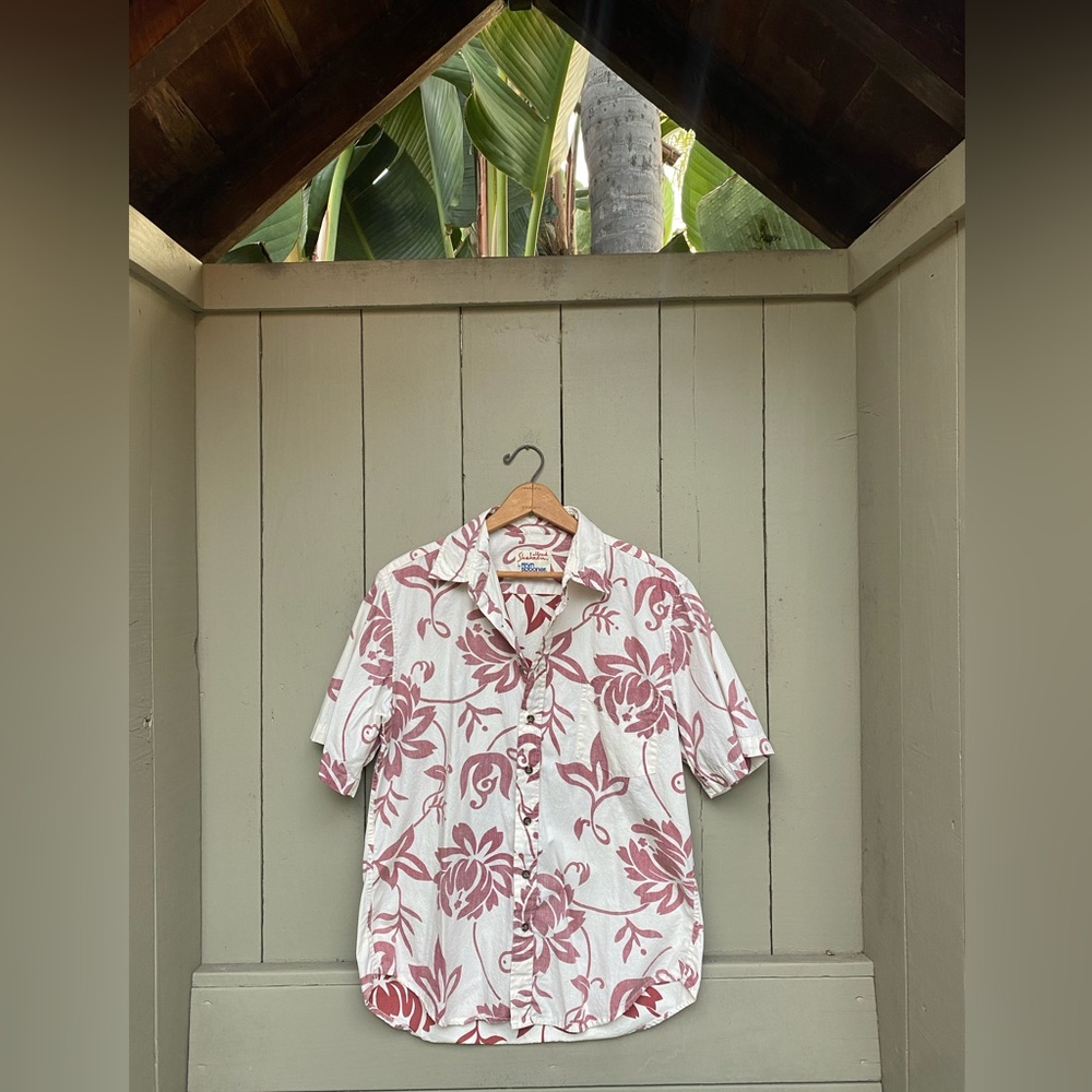 RARE ‼️ ALFRED SHAHEEN X REYN SPOONER Men’s L collared Hawaiian shirt
